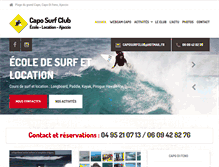 Tablet Screenshot of caposurfclub.com